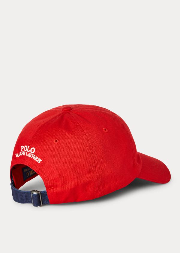 Gorra Polo Ralph Lauren Hombre Rojos - Polo Shield Cotton Twill - KUTVD2365